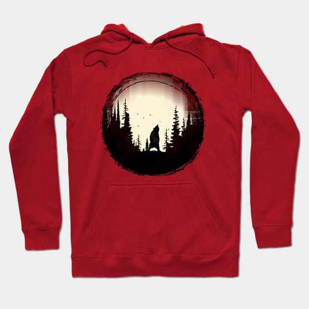 Red Forest Hoodie by Bongonation